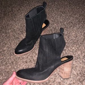Dolce Vita Black Jasper Open Heel Boots Size 9.5